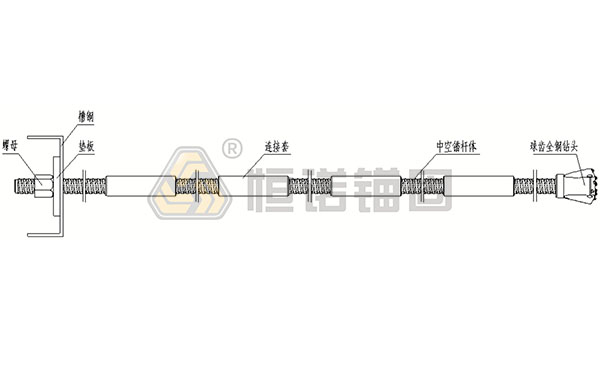 自鉆式中空注漿錨桿結(jié)構(gòu)圖